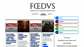 What Foeduscatholic.com website looked like in 2020 (3 years ago)