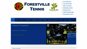 What Forestvilletennis.com.au website looked like in 2020 (3 years ago)