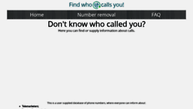 What Findwhocallsyou.com website looked like in 2020 (3 years ago)