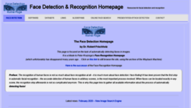 What Facedetection.com website looked like in 2020 (3 years ago)