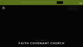 What Faithcovenantchurch.us website looked like in 2020 (3 years ago)