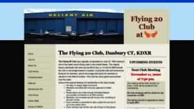 What Flying20club.org website looked like in 2020 (3 years ago)