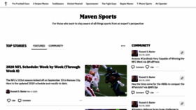 What Footballmaven.io website looked like in 2020 (3 years ago)