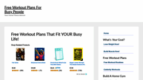 What Free-workout-plans-for-busy-people.com website looked like in 2020 (3 years ago)