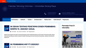 What Fti-unsera.id website looked like in 2020 (3 years ago)