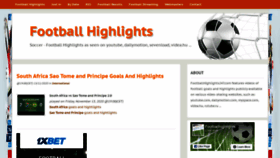 What Footballhighlights247.com website looked like in 2020 (3 years ago)
