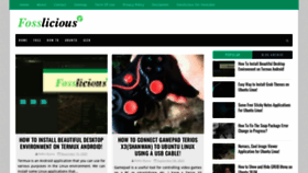 What Fosslicious.com website looked like in 2020 (3 years ago)