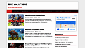 What Findurthing.com website looked like in 2020 (4 years ago)