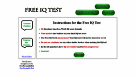 What Freeiqtest.info website looked like in 2020 (3 years ago)