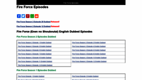 What Fireforceepisodes.com website looked like in 2020 (3 years ago)