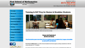 What Firstschoolofmath.com website looked like in 2020 (4 years ago)