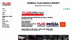 What Fuzidream.com website looked like in 2020 (3 years ago)