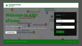 What Forms.abu.edu.ng website looked like in 2020 (3 years ago)
