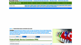 What Fpsc.resultonline.pk website looked like in 2020 (3 years ago)
