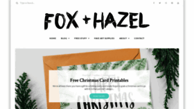What Foxandhazel.com website looked like in 2020 (3 years ago)