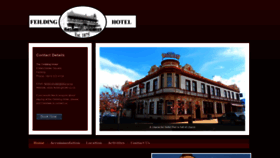 What Feildinghotel.co.nz website looked like in 2020 (3 years ago)
