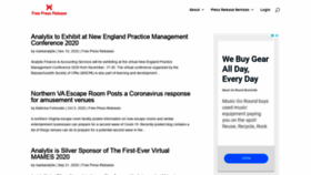 What Freepressrelease.eu website looked like in 2020 (3 years ago)