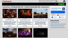 What Findfestival.com website looked like in 2020 (3 years ago)