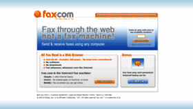 What Fax.com website looked like in 2020 (3 years ago)