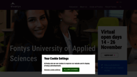 What Fontys.edu website looked like in 2020 (3 years ago)