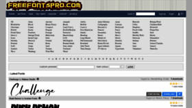 What Freefontspro.com website looked like in 2020 (3 years ago)