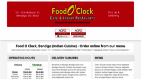 What Foodoclock.com.au website looked like in 2020 (3 years ago)