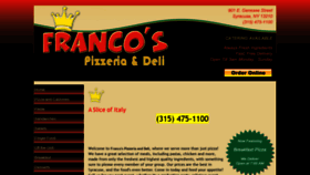 What Francospizzeriaanddeli.com website looked like in 2020 (3 years ago)