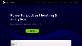What Fireside.net website looked like in 2020 (5 years ago)