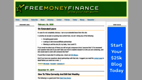 What Freemoneyfinance.com website looked like in 2020 (3 years ago)