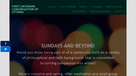 What Firstunitarianottawa.ca website looked like in 2020 (4 years ago)
