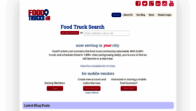 What Foodtrucksin.com website looked like in 2020 (3 years ago)