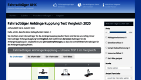 What Fahrradtraeger-ahk.com website looked like in 2020 (3 years ago)