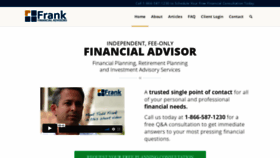 What Frankfinancialadvisors.com website looked like in 2020 (3 years ago)