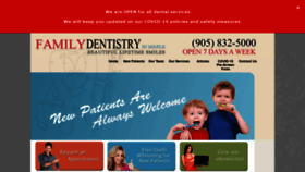 What Familydentistryinmaple.com website looked like in 2020 (4 years ago)