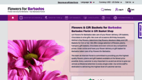 What Flowers4barbados.com website looked like in 2020 (3 years ago)