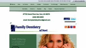 What Familydentistryofnovi.com website looked like in 2020 (3 years ago)