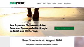 What Fussinstitut.ch website looked like in 2020 (3 years ago)