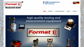 What Format-messtechnik.de website looked like in 2021 (4 years ago)