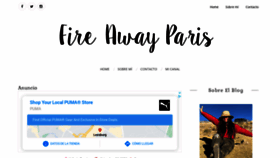 What Fireawayparis.com website looked like in 2021 (3 years ago)