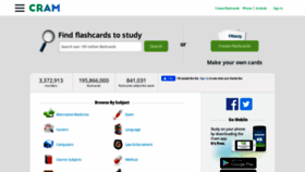 What Flashcardexchange.com website looked like in 2021 (3 years ago)