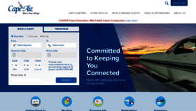 What Flycapeair.com website looked like in 2021 (3 years ago)