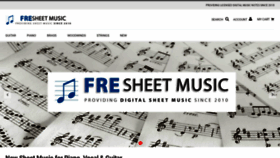 What Fresheetmusic.com website looked like in 2021 (3 years ago)