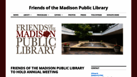 What Friendsmadisonnjlibrary.org website looked like in 2021 (3 years ago)