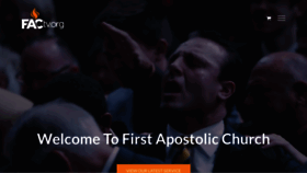 What Firstapostolic.org website looked like in 2021 (3 years ago)