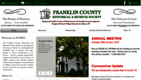 What Franklinhistory.org website looked like in 2021 (3 years ago)