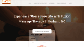 What Fuzionmassage.com website looked like in 2021 (3 years ago)