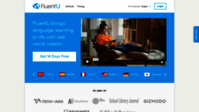 What Fluentu.com website looked like in 2021 (3 years ago)