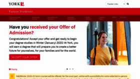 What Futurestudents.yorku.ca website looked like in 2021 (3 years ago)