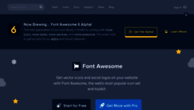 What Fontawesome.com website looked like in 2021 (3 years ago)