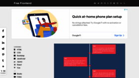 What Freefrontend.com website looked like in 2021 (5 years ago)